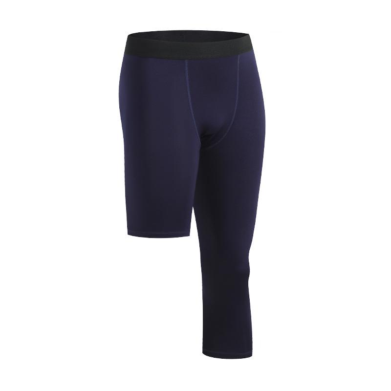 Men's Quick-Dry Compression Basketball Tights, Single-Leg, Seven-Point, Base Layer, Fitness Training Pants