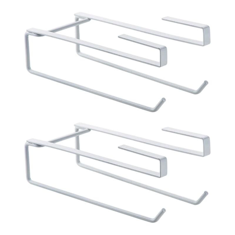 Modern Minimalists Iron Towel Holders Set of 2 Convenient for Wall Mounted Convenience In Multiple Room Daily Use