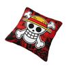 Custom One Pieces Luffy Anime Throw Pillowcase Pirate Skull Manga Luxury Cushion Cover Square Pillowcase