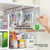 Wall Mounted Hair Accessory Organizer 30/40 Clips Ointment Storage Rack Portable Hanging Rail