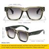 Retro Thick Square Sunglasses for Men and Trendy Rectangular Turtle Black Frame 70s 80s Eyewear [SHEEN KELLY] Women, Shades,