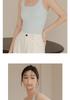 Square Neck Seamless Camisole with Chest Pads: Comfortable, Wide Strap, Fixed Cups, Beautiful Back Design for Women.
