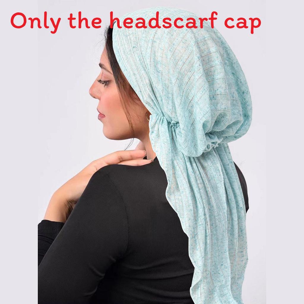 Polyester Womens Arc Hat With Double Tail Headscarf For Casual Travel