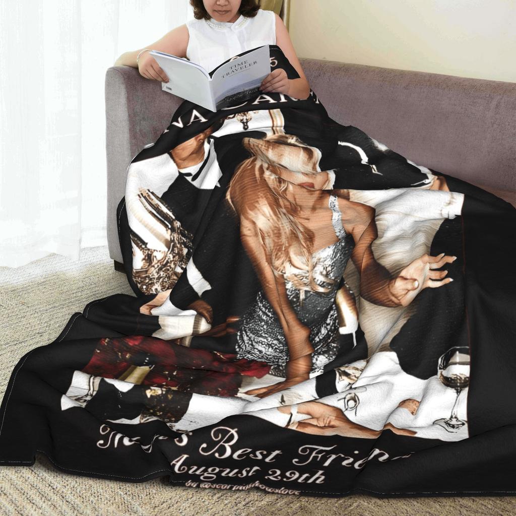 Sabrina Caprenter Plush Blanket Boys Flannel Bedding Throws For Couch Chair Sofa Bed Warm Soft Customized Quality Bedspread