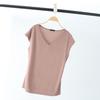 Summer Sleeveless T Shirt Women's V Neck Short Sleeved Loose Plus Size Vest Solid Color