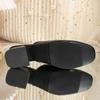 Sheepskin Bag Head Slippers Women's 2025 New Summer Black Outer Wear 3.5 High Heel Half Drag Soft Bottom Cool British Style