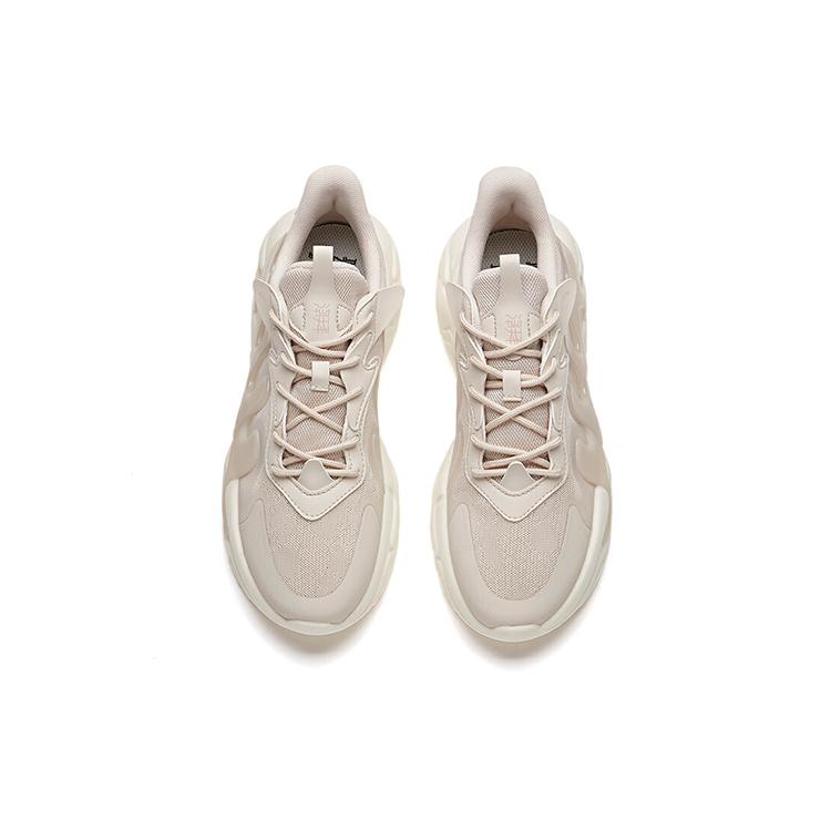 Anta Chao Worship 2.0 Breathable Cushioning Low top Chunky Sneakers Women's Mud Gray 122138840-3