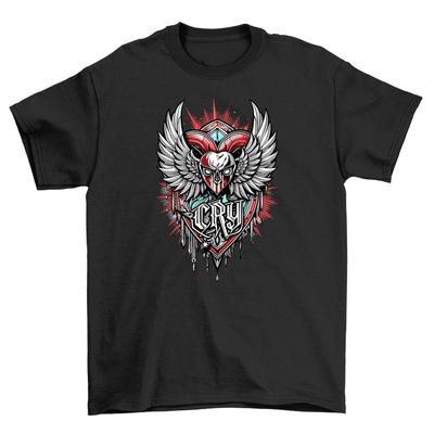 'Gothic_46 Skull Wings'' T-Shirt - Dunkel und Edgy! Unisex-Design, Lustiges T-Shirt für go