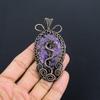 Charoite Handmade Gemstone Pendant, 999 Copper Wire Wrapped Pendant Antique Jewelry, For Engagement Gift