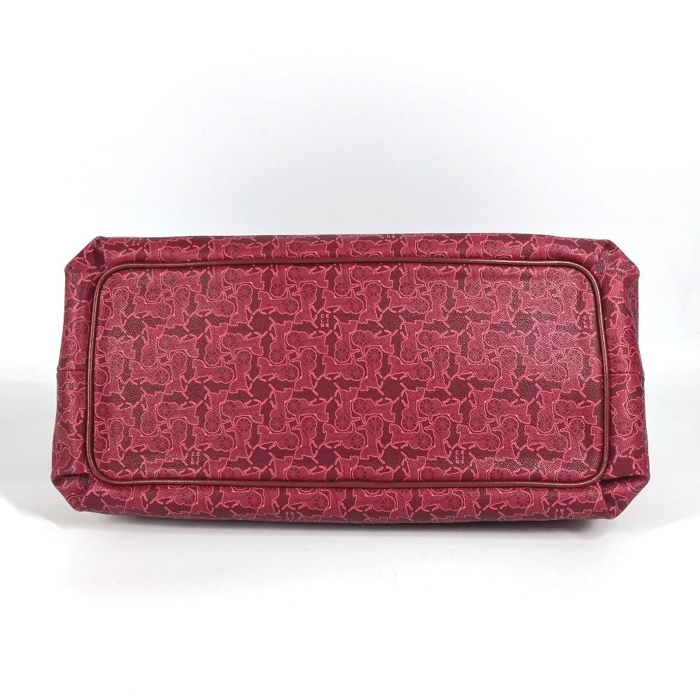 Celine Logo Sulky Bag Tote Bag Shawl Shoulder Bag PVC/Leather RedBased