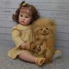 24 Inch Reborn Babies Doll Charlotte 60cm Soft Cloth Body Cotton Stuffed Imitation Baby Dolls Realistic Implanted Newborn Doll for Child Birthday Gift