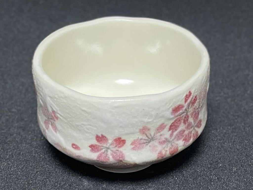 Matcha X Heian Cherry Blossom Mini Matcha Tea Ceremony Mino Made In Japan Ale-net Bowl, 9.4 H6cm, 250cc, Design, Pink, Bowl, Utensils, Ware,