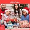 Blue Hand Painted Pattern Christmas Theme Gift Box For Celebrations And Gifts