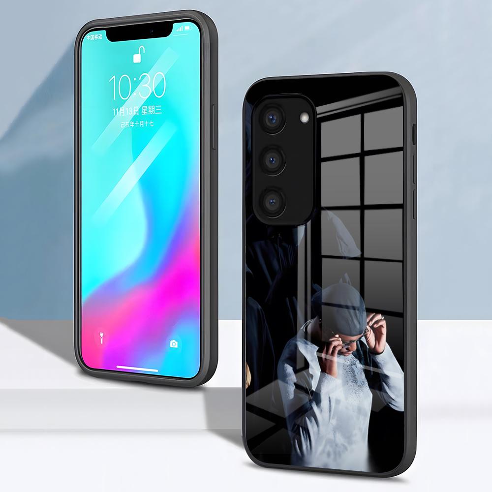 Rapper W-Werenoi Phone Case For Samsung S26 S25 S24 FE S23 S22 S21 Plus S20 Ultra Note20Ultra Black Glass Cover