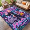 KPop Demon Hunters Print Rug, Washable Floor Carpet, For Entryway Dorm Laundry Room Office Study, Home Decor Birthday Christmas Gift