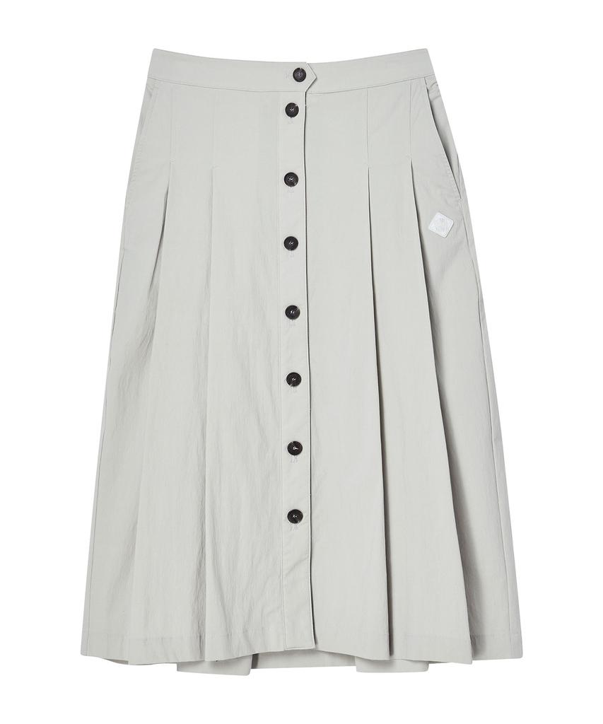Comoni Nose W Button Pleats Skirt [2 Color]