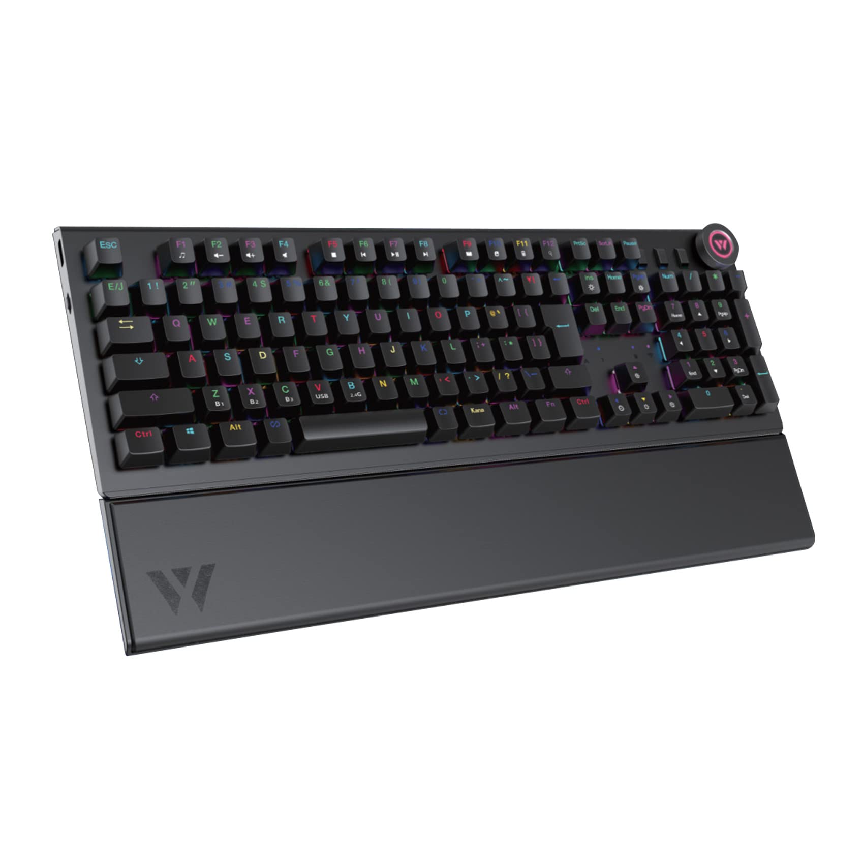 

Бездротова ігрова клавіатура з RGB KE22C1 Підтримка від японського [WizarD] 108-клавішна підсвітка, [Надійний персонал] чорний