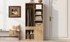 Wardrobe 70 × 50 × 170 Cm, with Multiple Drawers, Multi-tier Shelves, Generous Storage Space, Large Clothes Rail, Wardrobe for One Person, Wood Color
