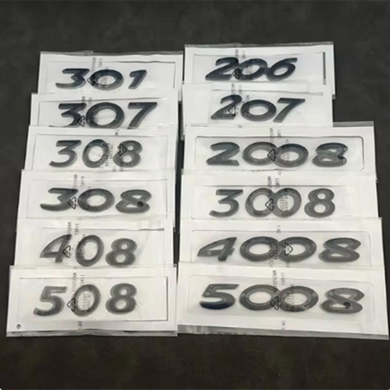 2026 Hot Car Sticker 3D ABS Chrome Car Trunk Sticker For Peugeot Logo Letters 206 207 301 307 308 408 508 2008 3008 4008 5008 Le