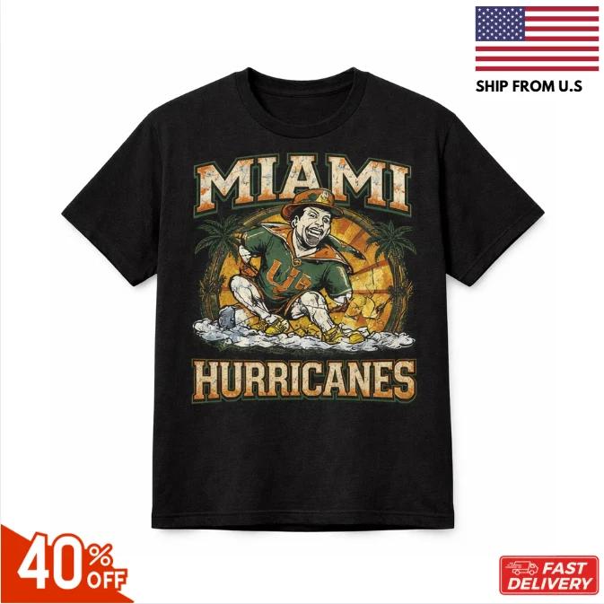 Miami Hurricanes Shirt, Vintage College Football Tee, Retro Sports Graphic sale 2XL