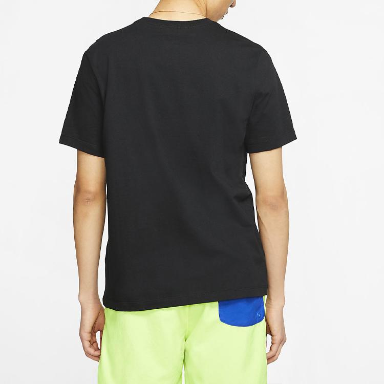 Nike Dolphin Sunset Scenery Print Short Sleeve T-Shirt Men Tops Black CT6591-010