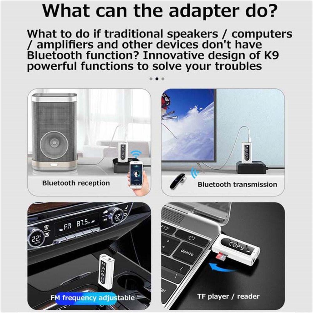 Adapter Bluetooth 5.0 Adapter Bluetooth Transmitter Bluetooth Receiver FM Transmitter Receiver