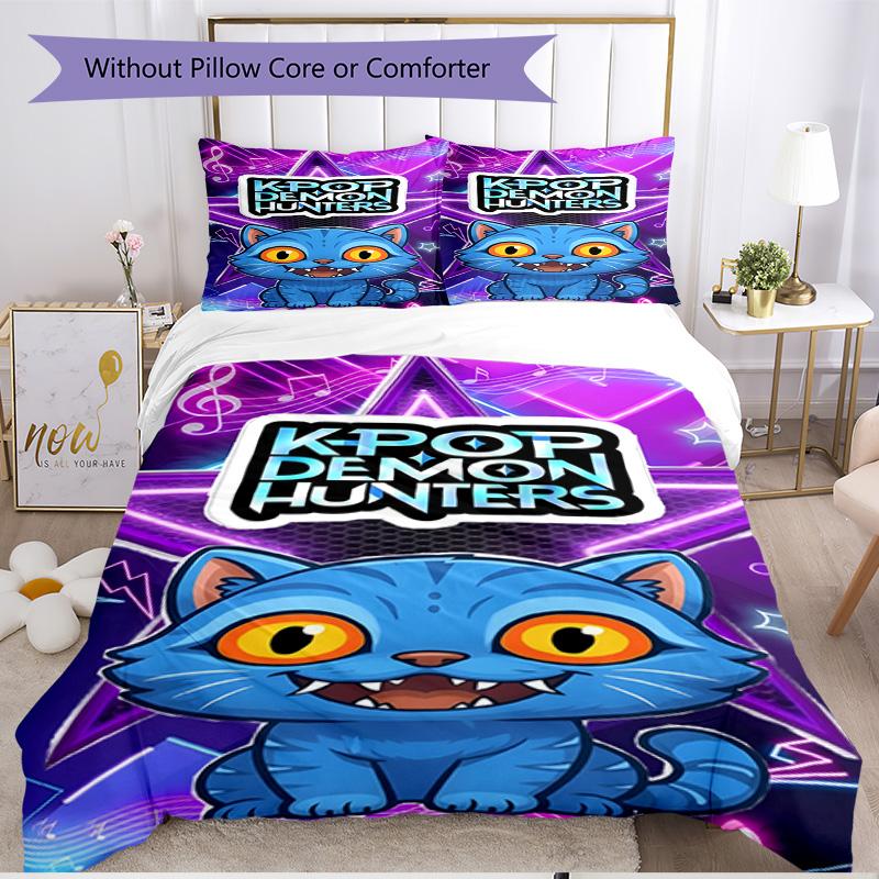 3pcs Duvet Cover Set (1*Duvet Cover + 2*Pillowcase, Without Core), Singer Print Soft All‑Season Bedding Set, Home Bedroom Decor Gift