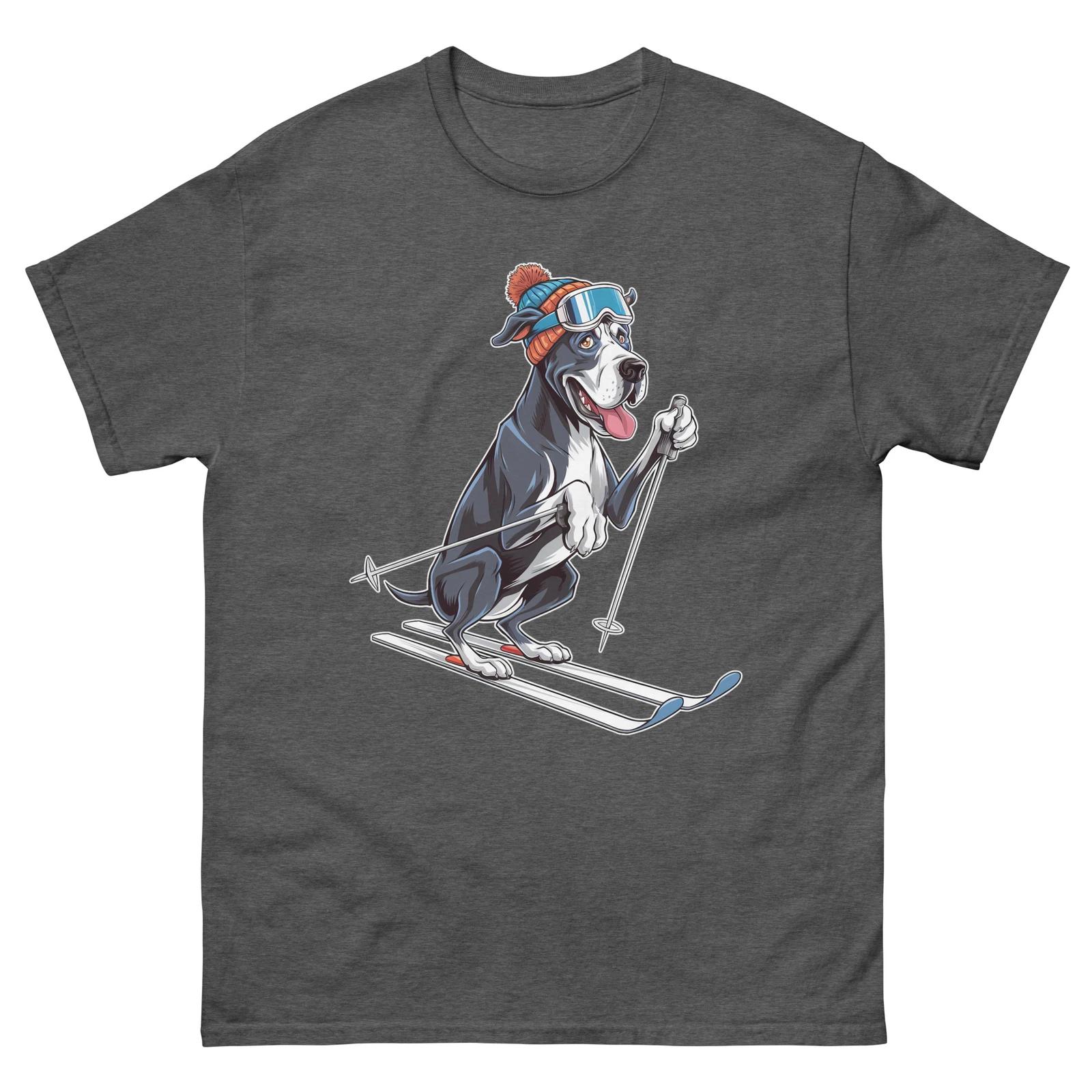 Skiing Great Dane Unisex classic tee L