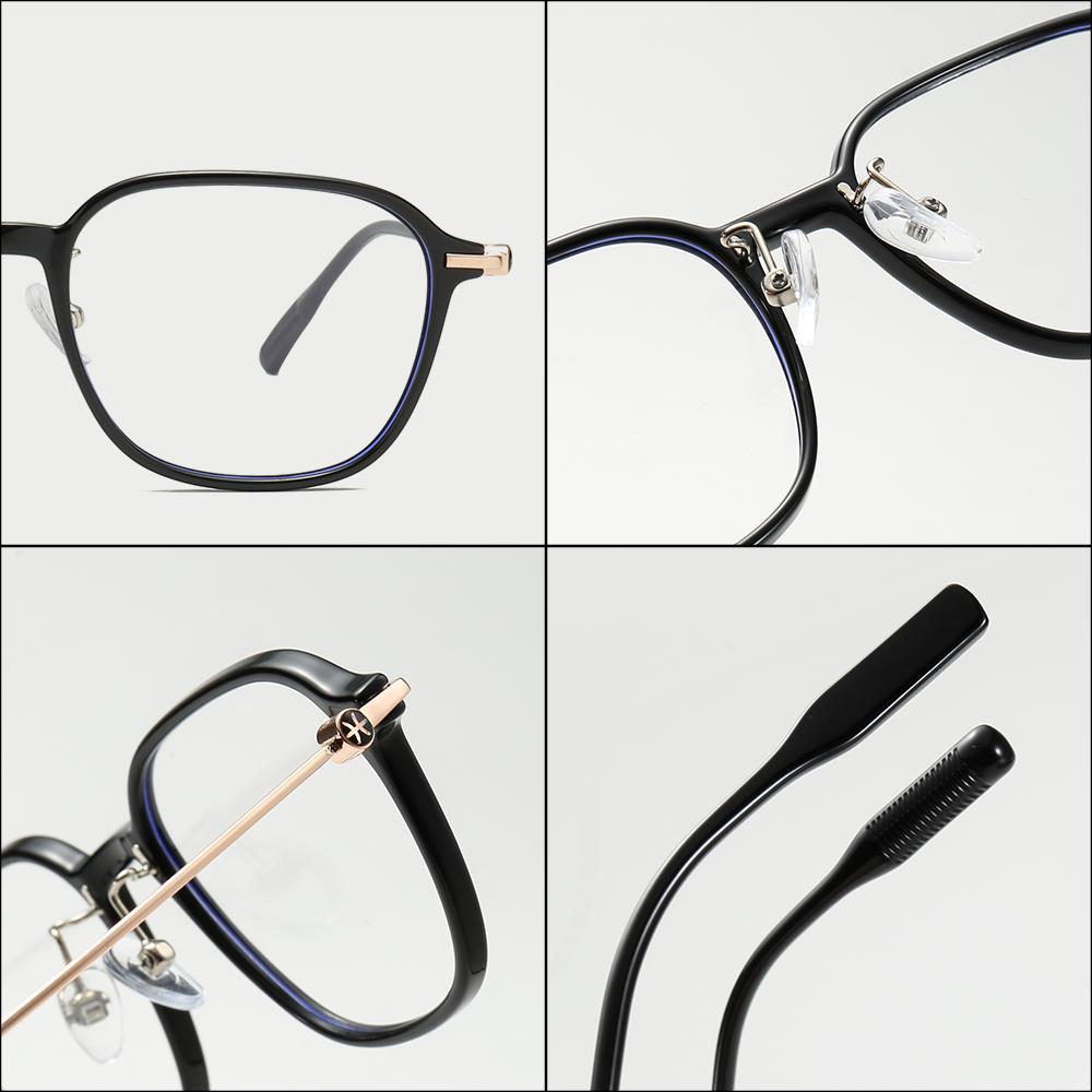Korean New TR Frame Glasses Anti-blue Light Flat Glasses High-quality Metallic Glasses for Men and Women  MS8142