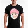 Hairless Sphynx Cat Wearing A Pink Shower Cap Tshirt Summer Casual Cotton Tee Oversized Streetwear Tops Unisex Unisex Unisex