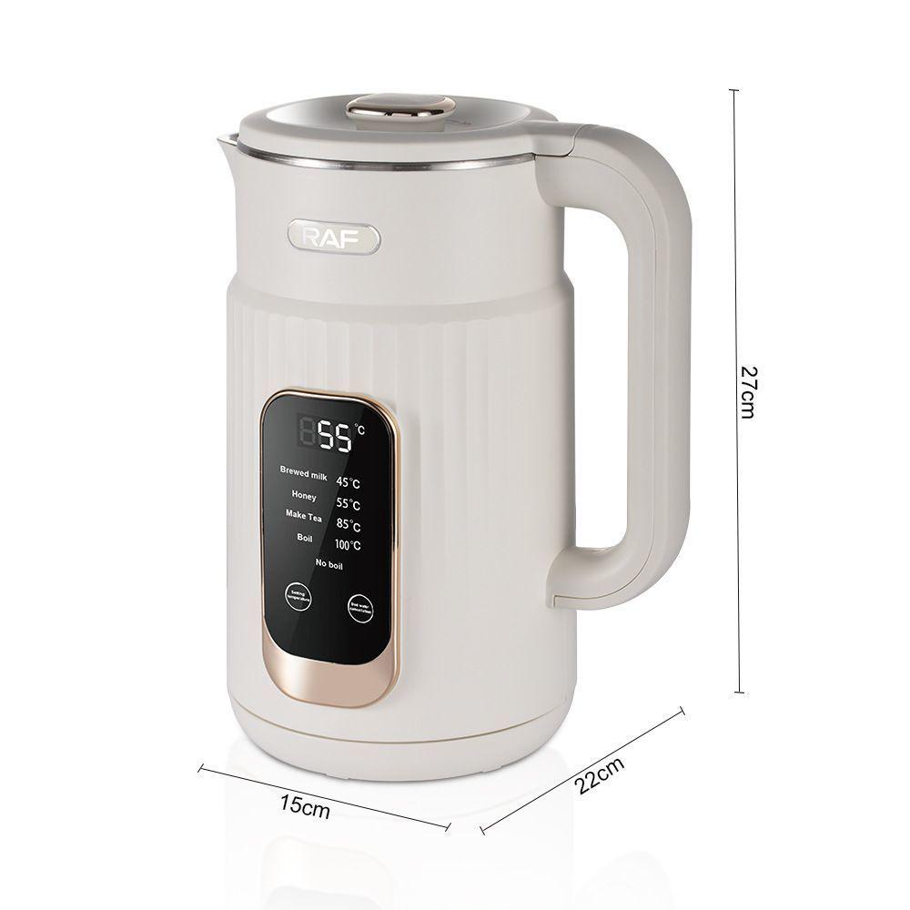 EU Smart Electric Kettle, Double-layer Glass, Auto Power-off, Digital Display, 1500W, 2.0L
