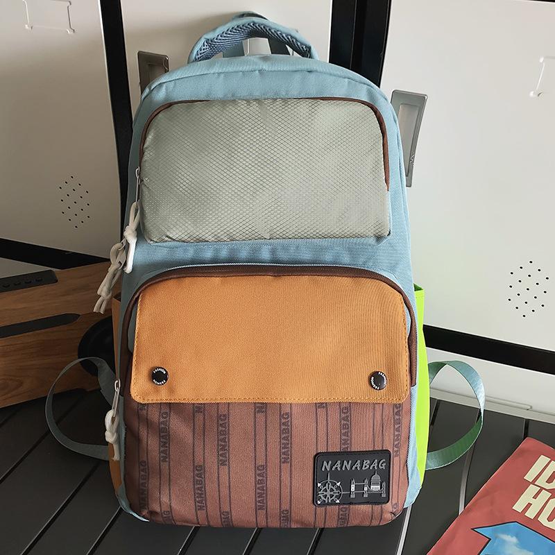 Rucsac Școlar Primar pentru Fete în Culori Contrastante cu Capacitate Mare Rucsac pentru Elevi de Școală Gimnazială și Liceu pentru Băieți