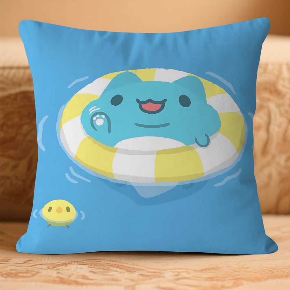 B-Bugcat-CARTOON Capoo Pillow Case Removable Washable Cushion Cover – All-Season Soft Linen