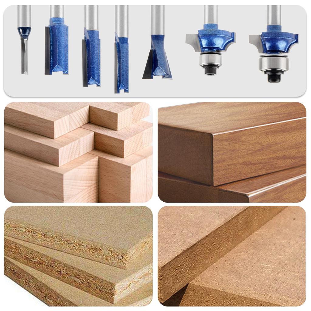 Shineyoo Trimmer Bit, Round Bit, Round Bit, 0.2 inch (6 mm) Diameter, 7 Pieces