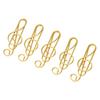 100 Pcs Music Note Shape Fancy Paperclips Gold/ Green Cool Paper Clips Small Paper Clips  Bookmark