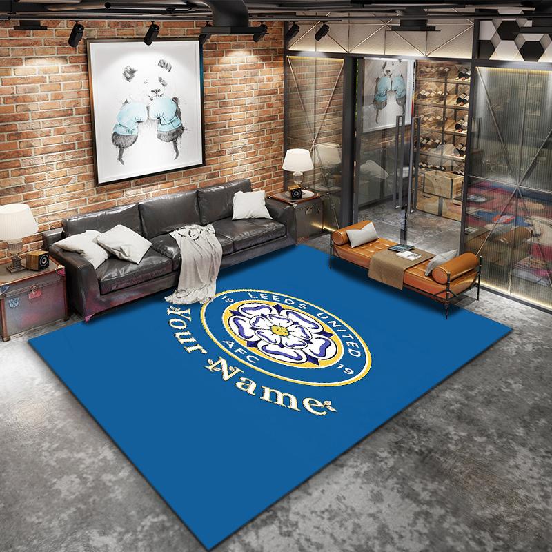 Leeds Football Club Custom Name Carpet Rug For Living Room Bedroom Home Sofa Decoration,Kids play Non-slip Floor Mat