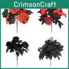 Halloween Black Maple Leaf Bouquet Silk Flowers For Home Decor And Photography Props
