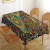 Bohemian Mandala Tablecloth Waterproof Polyester, 2D Flat Printed Picnic Blanket, Durable Camping Table Cover For Garden Party