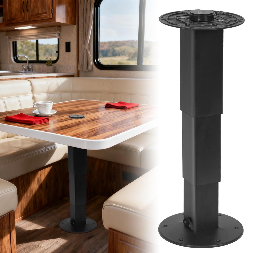 Heavy Duty Camper Table Pedestal Leg with Gas Lift RV Table Pedestal Stand Aluminum Alloy Lift Up Table Base for RV Boat Caravan