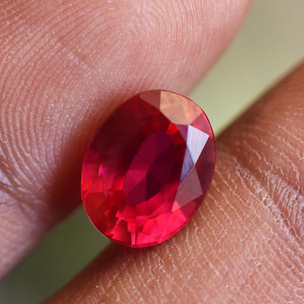 Natural Red Ruby Loose Gemstone 10x8mm Oval Shape for Her/Him for Jewelry Making and Gem Collections