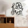 Elegant Metal Wall Art Female Sculpture Indoor Outdoor Modern Decor Minimalist Home Living Room