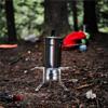 SHGO-Aluminum Alcohol Burner 100Ml Mini Backpacking Stove Stainless Steel Folding Stand