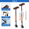 3 In 1/5 In 1 Car Snow Kit W/Ice Scrapers for Car Windshield Telescoping Foam Grip 270° Pivoting Snow Brush for Car Truck SUV