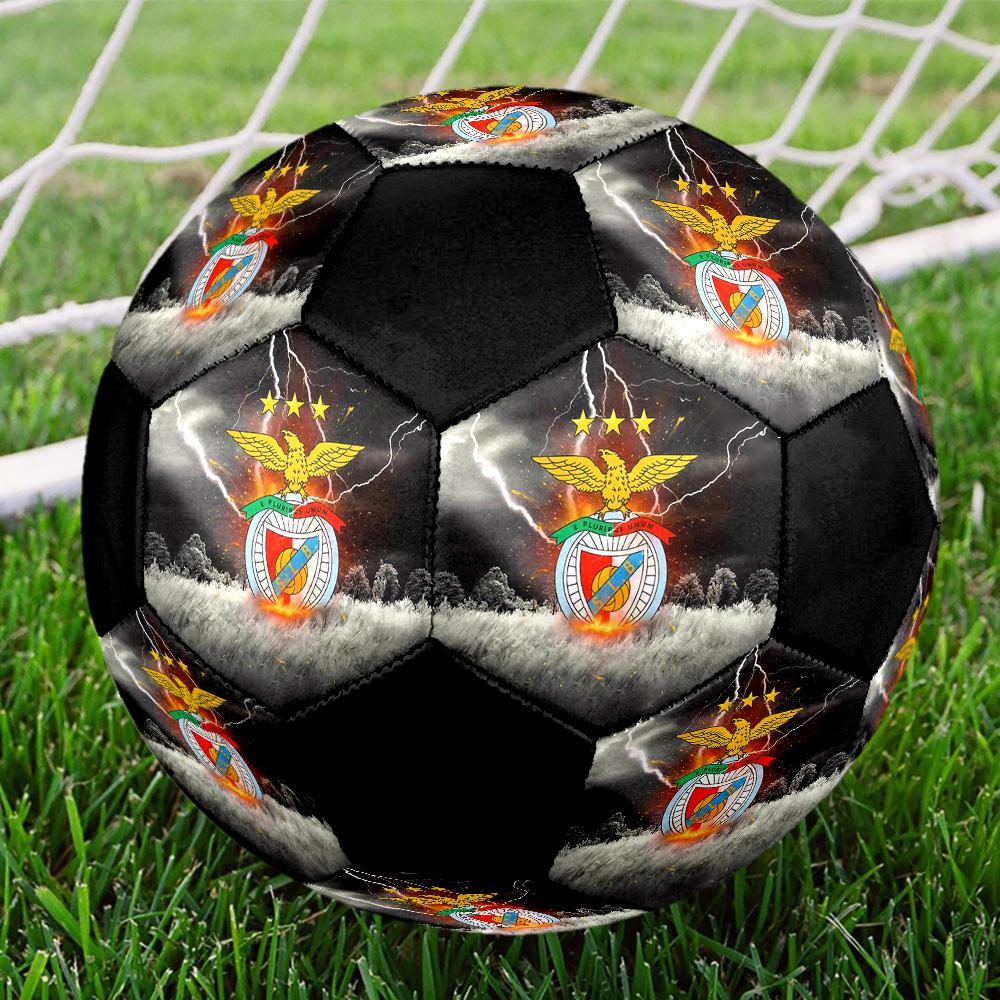 SL Benfica Soccer Ball Colorful All Ages Machine Stitched PVC Competition Ready Durable High-Bounce.SIZE5