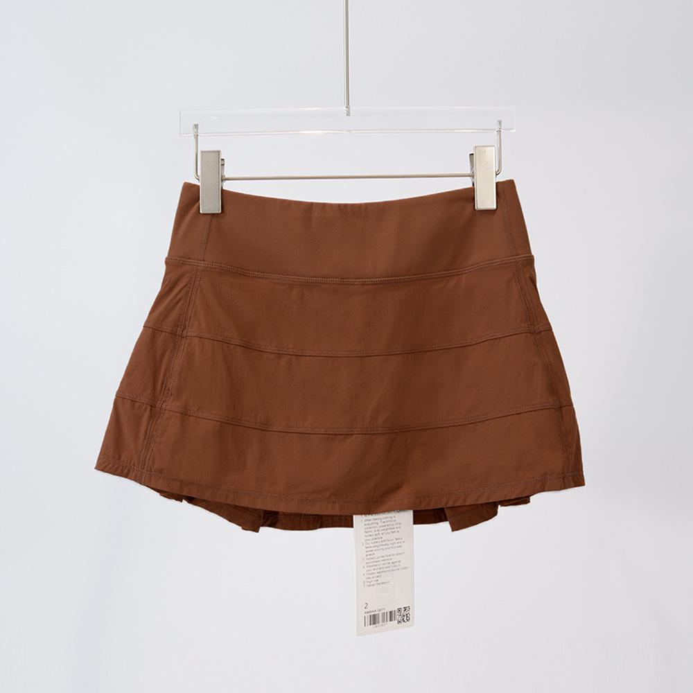 

Женская спортивная юбка миди с завышенной талией телесного цвета - Летняя приталенная для тенниса, гольфа и активного отдыха Size 6 (50-55 kg)