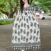 Elegant Summer Loose Dress Woman Vintage Clothes Plus Size Casual Short Sleeve Long Dresses
