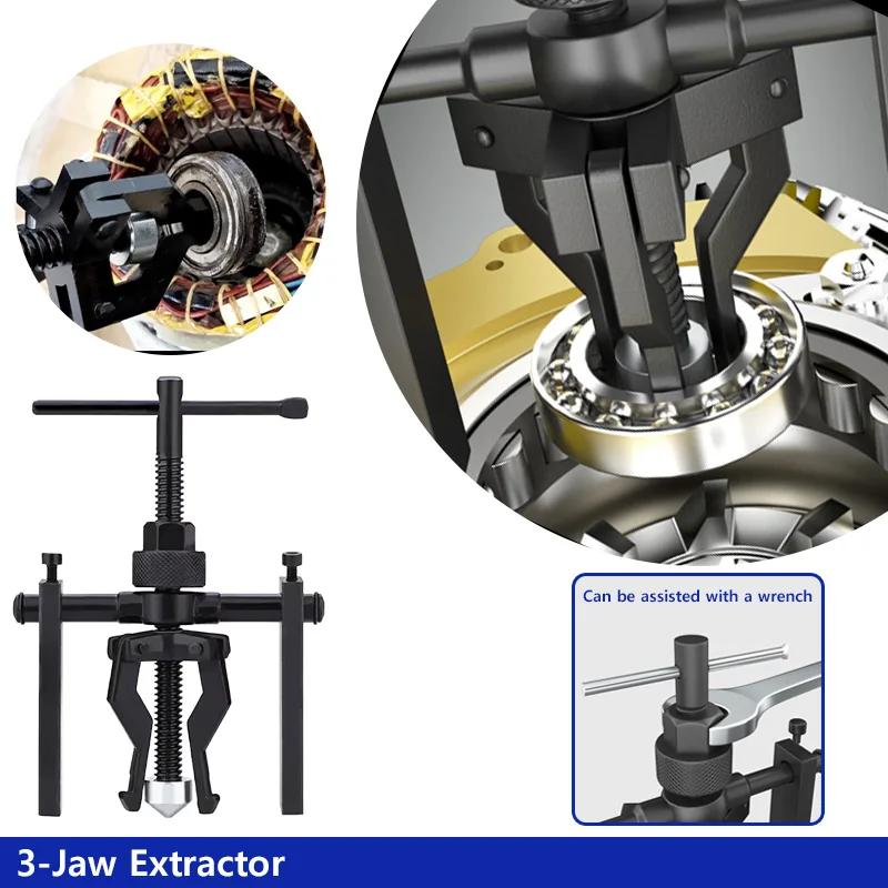 Bearing Puller Tool Three-claw Puller Car Repair Tool Labor-saving Car Separation Extractor Inner Bearing Puller Gear for Car