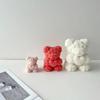 Top Quality  Day Love Rose Bear 3D Candle Silicone Mold DIY Bears Handmade Soap Plaster Aroma Candle Mold Home Decor Crafts