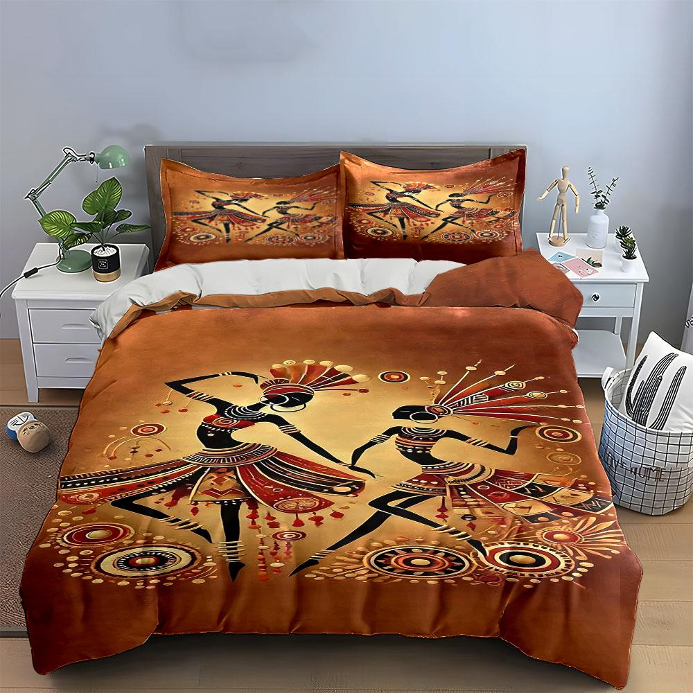 Dancing figures with patterns. Bedding sets Duvet cover sets Duvet covers Pillowcases(1 * Duvet Cover 2 * Pillowcases without duvet insert)