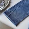 Girls' Wide-Leg Denim Jeans with Rolled-Up Hem - Spring & Autumn Korean Style (ACB116)